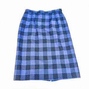 Pendleton Blue Authentic Morgan Tartan Wool Pencil Skirt Size 12